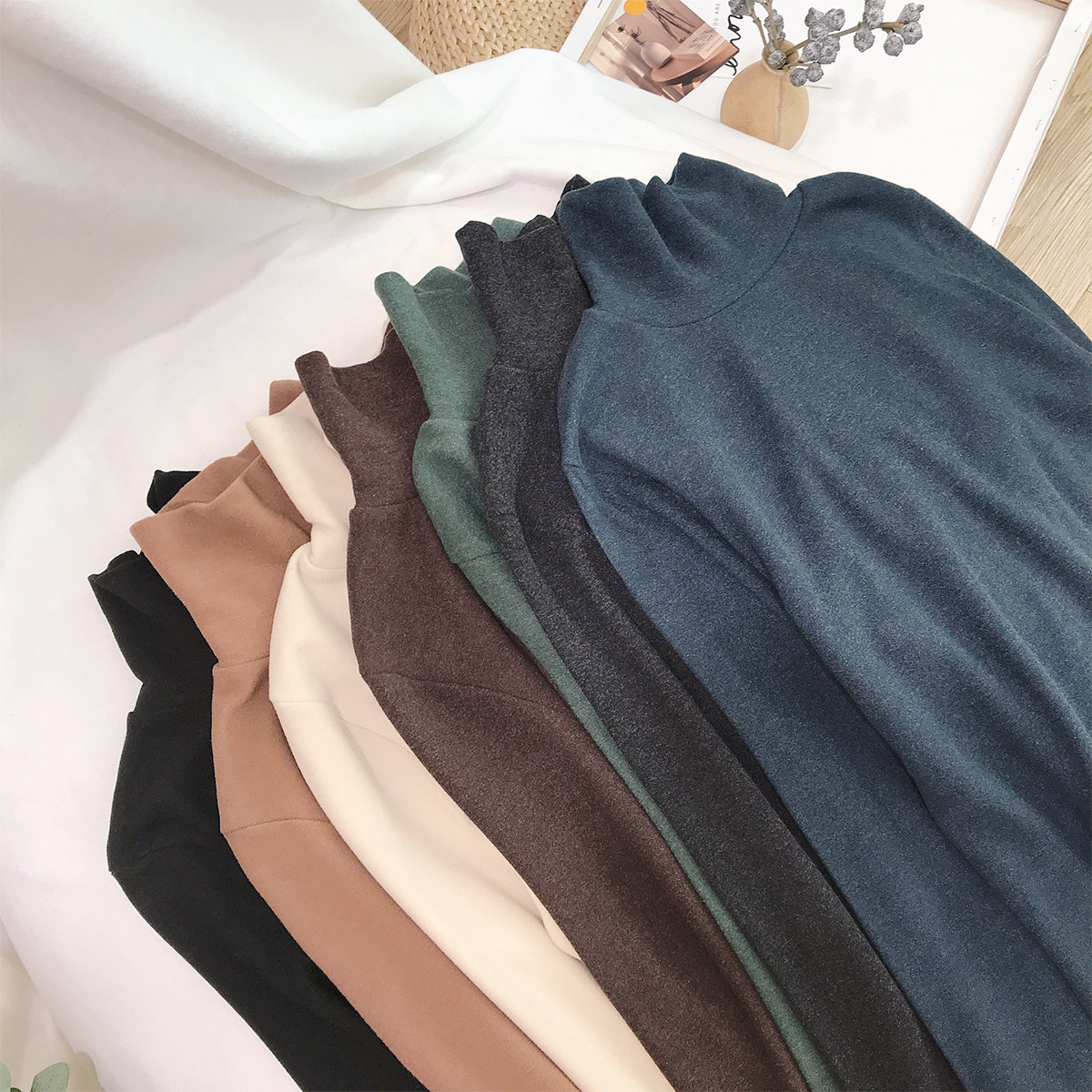 一折磨毛打底衫女