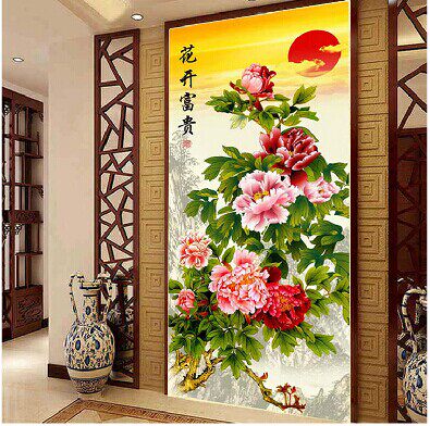 ks十字绣锦上娇然2022新款客厅玄关餐厅风景系列满绣手工自己绣