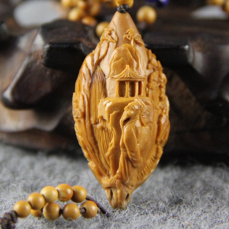 【直供】核雕名家章其林《山水》2.1*3.