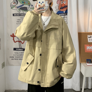 秋季新款工装夹克女胖mm大码200斤日系hiphop美式休闲宽松外套ins