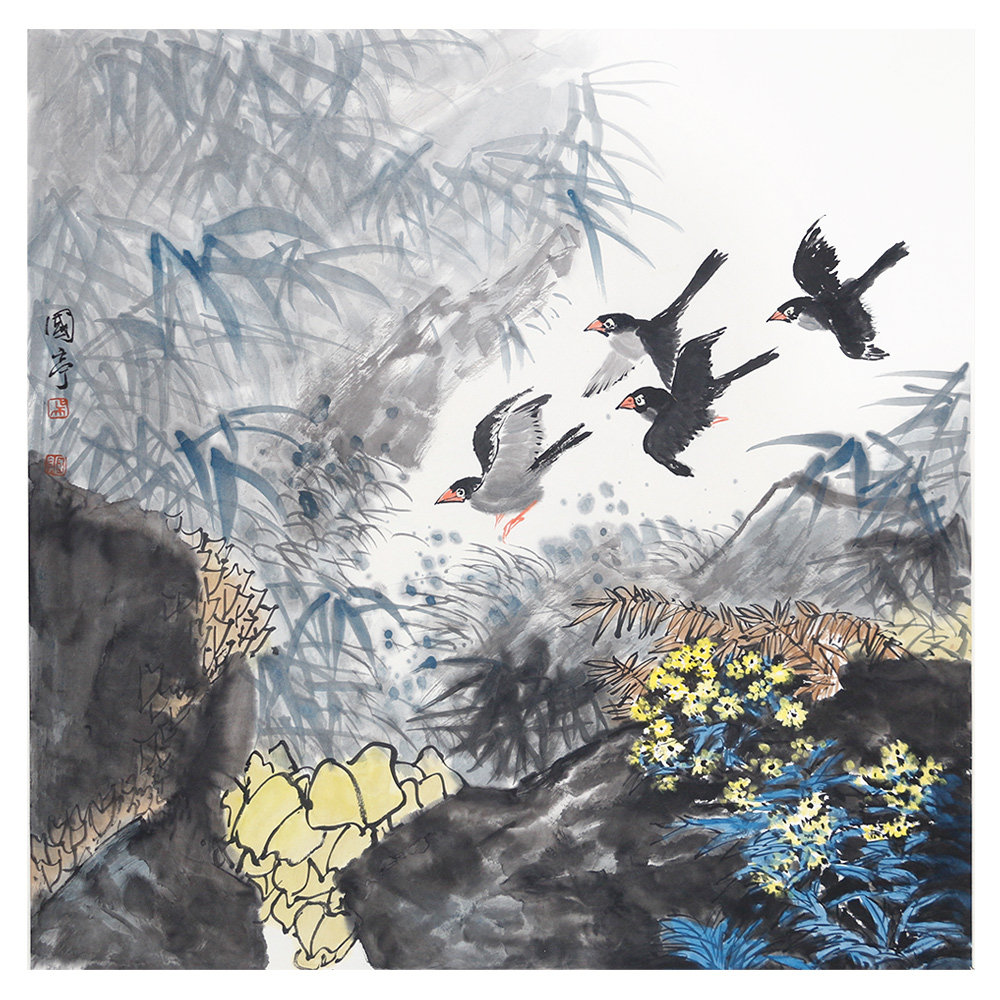 吴国亭 《候鸟》 当代著名国画大师 新派国画开拓者