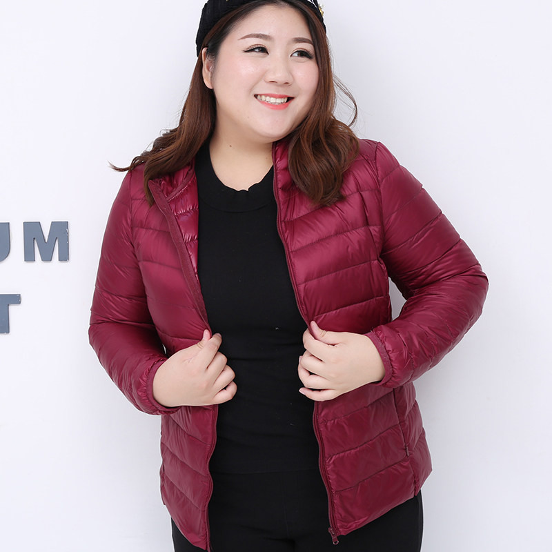 2018肥婆胖mm冬装外套微胖加肥加大码女装羽绒服女胖妹妹200斤冬