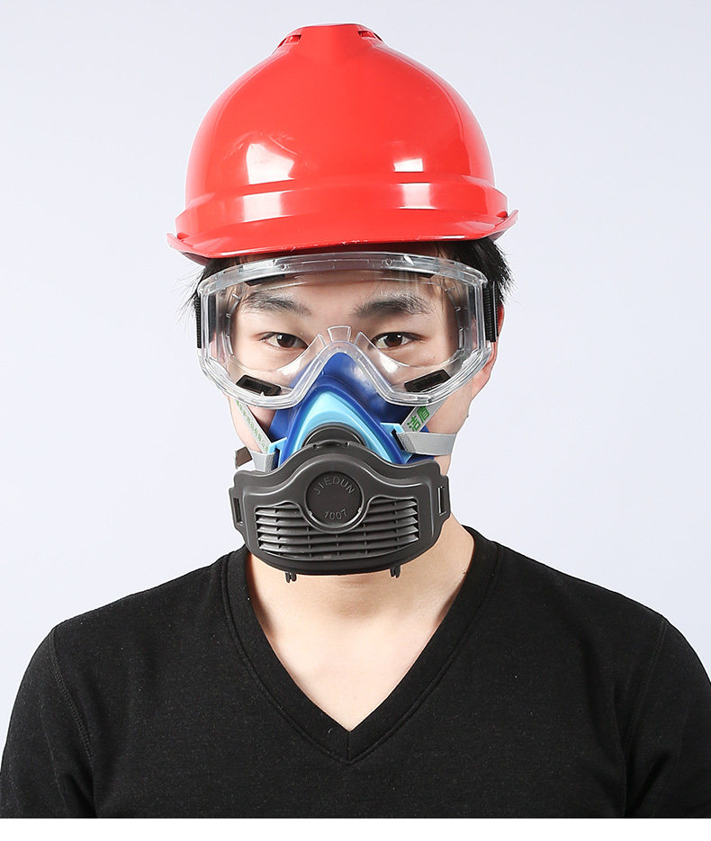 防毒面具防尘面罩防飞沫化工气体喷漆打农药防护罩面贝呼吸全面罩
