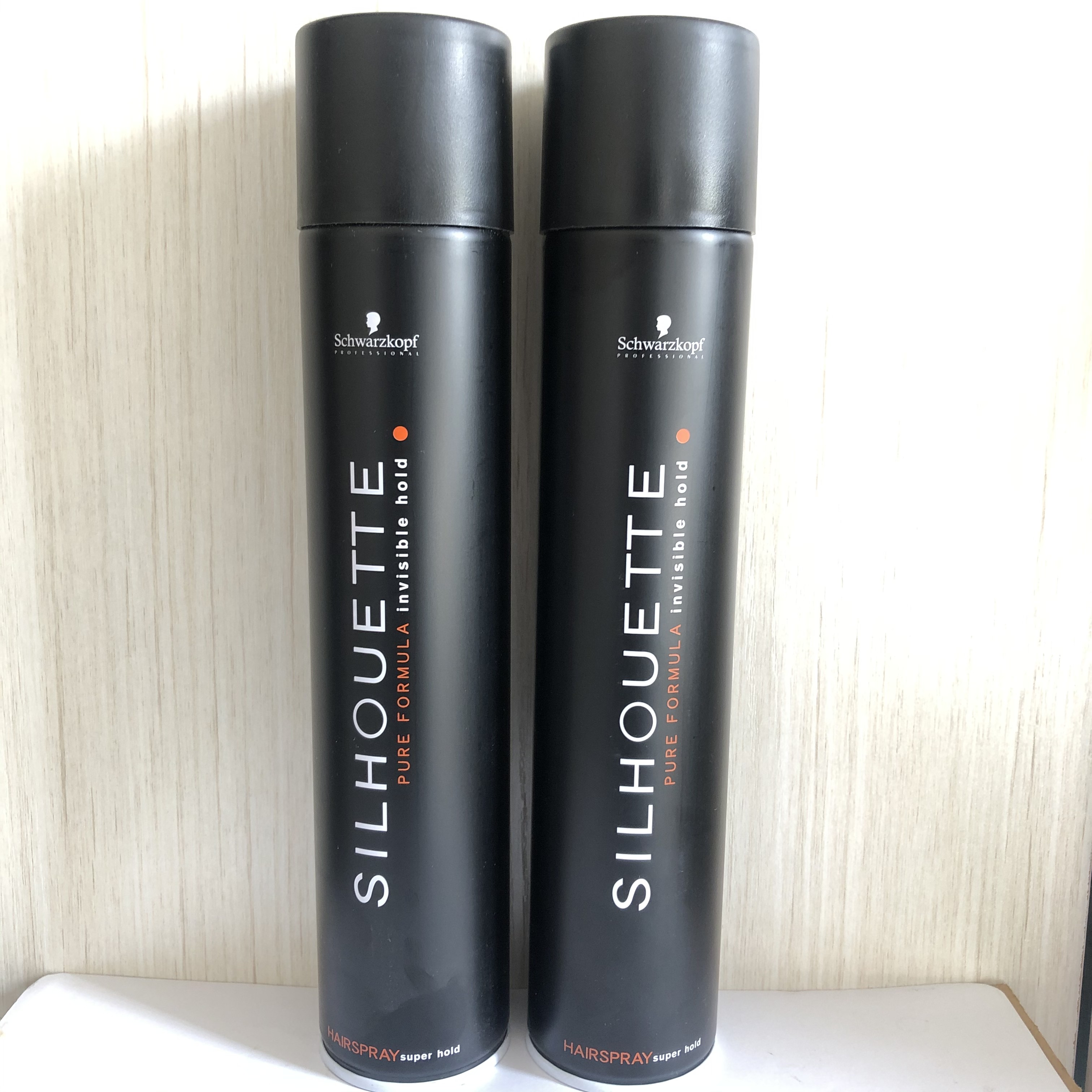 2瓶装silhouette施华蔻丝露定型发胶350ml黑人头头发造型定型干胶