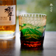 富士山江户切子杯手工雕花洋酒杯礼物杯日式琥珀双色复古个性酒杯