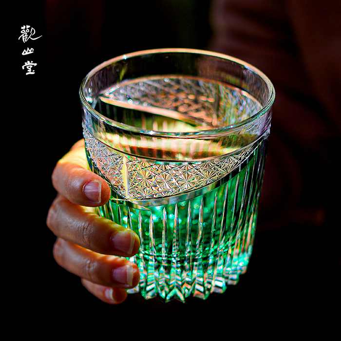 江户切子威士忌酒杯礼盒装水晶玻璃杯