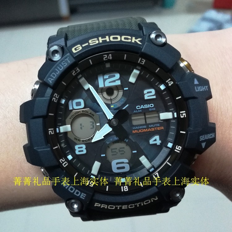 卡西欧电波男表小泥王gwg-100-1a3/1a8/1a1 1000gb太阳能防水手表