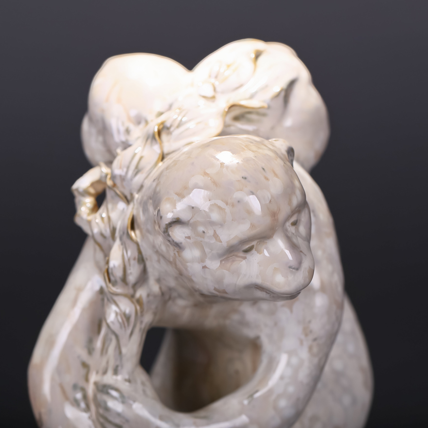 雕塑泰斗中国工艺美术大师刘远长丰收猴