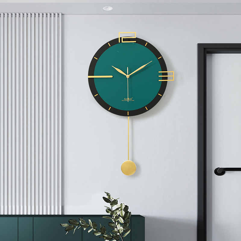 现代时尚简约挂钟家用客厅创意钟表墙面装饰轻奢简欧个性静音挂表