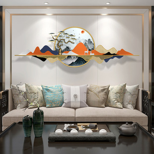 新中式铁艺客厅墙饰电视沙发背景墙装饰品壁挂创意酒店样板间壁饰