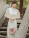 司藤景甜同款气质改良版钉珠镂空蕾丝旗袍搭配小披肩两件套裙装仙