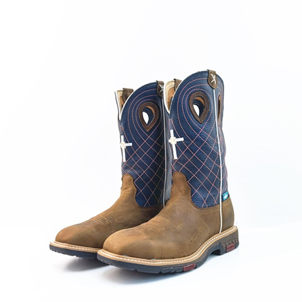 38-42码新品西部牛仔靴骑士马靴头层牛皮中筒复古男女靴子