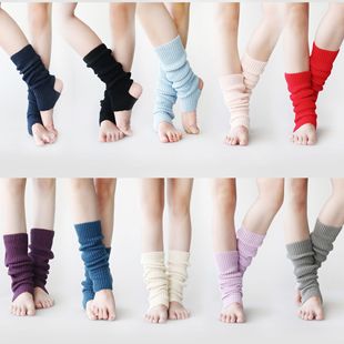 芭蕾舞蹈专业护腿袜针织保暖袜儿童成人女练功护腿跳舞袜套拉丁舞