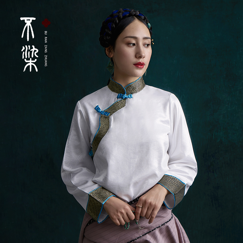 =不染= 8折 藏族衣服女 藏装藏式百搭白色上衣唐装汉服演出服装在类目 女装/女士精品, 唐装/民族服装/舞台服装, 唐装/中式服装, 上衣中 - 来自Buy2taobao.com提供专业的淘宝代购服务