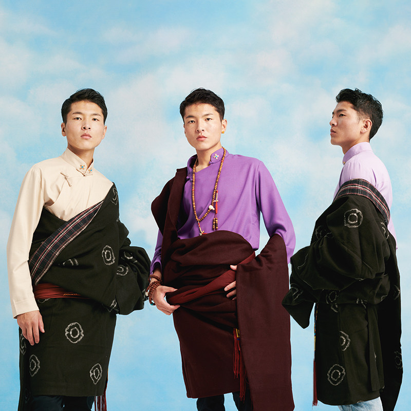 玛咕巴藏装的优惠券大全—温柔的颜色 男士春秋款民族风上衣衬衣 藏潮