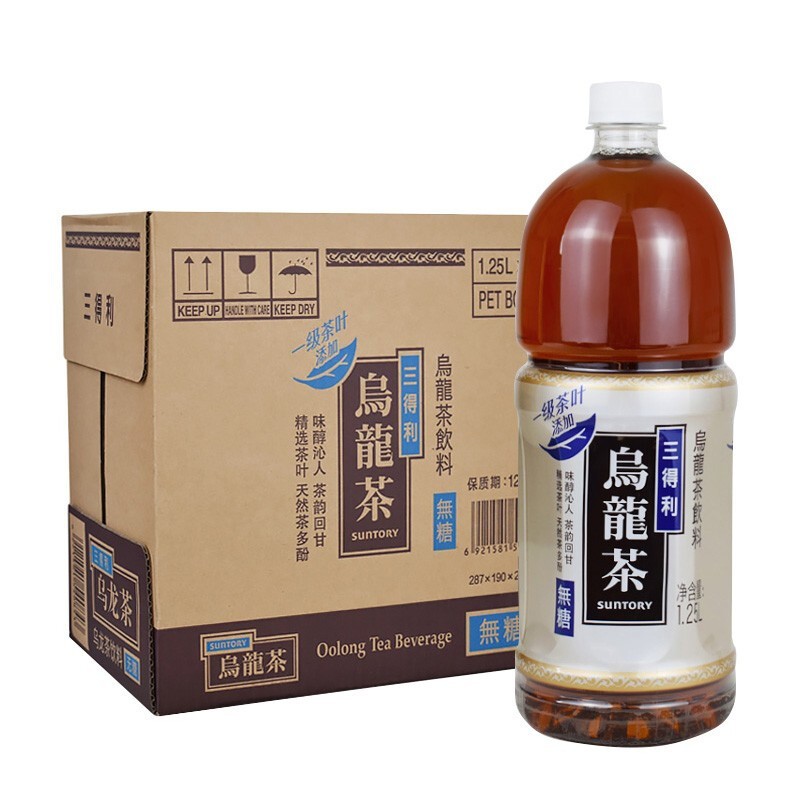 三得利乌龙茶无糖125l6瓶整箱量大包邮带票