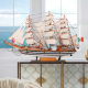 实木质欧式帆船模型家居装饰摆件高档轻奢乔迁礼物一帆风顺工艺品