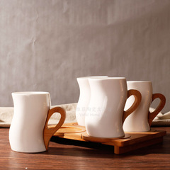 欧式陶瓷咖啡杯套装 创意马克杯家用喝水杯子简约田园下午茶杯碟