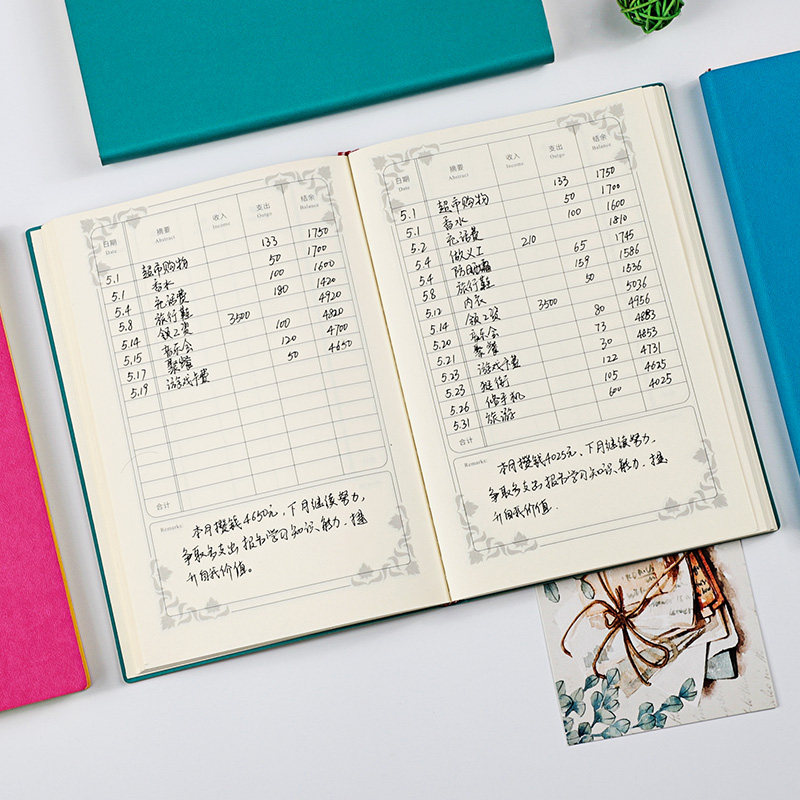 记账本女小随身家庭理财笔记本财务明细账懒人现金日记账本结婚家用