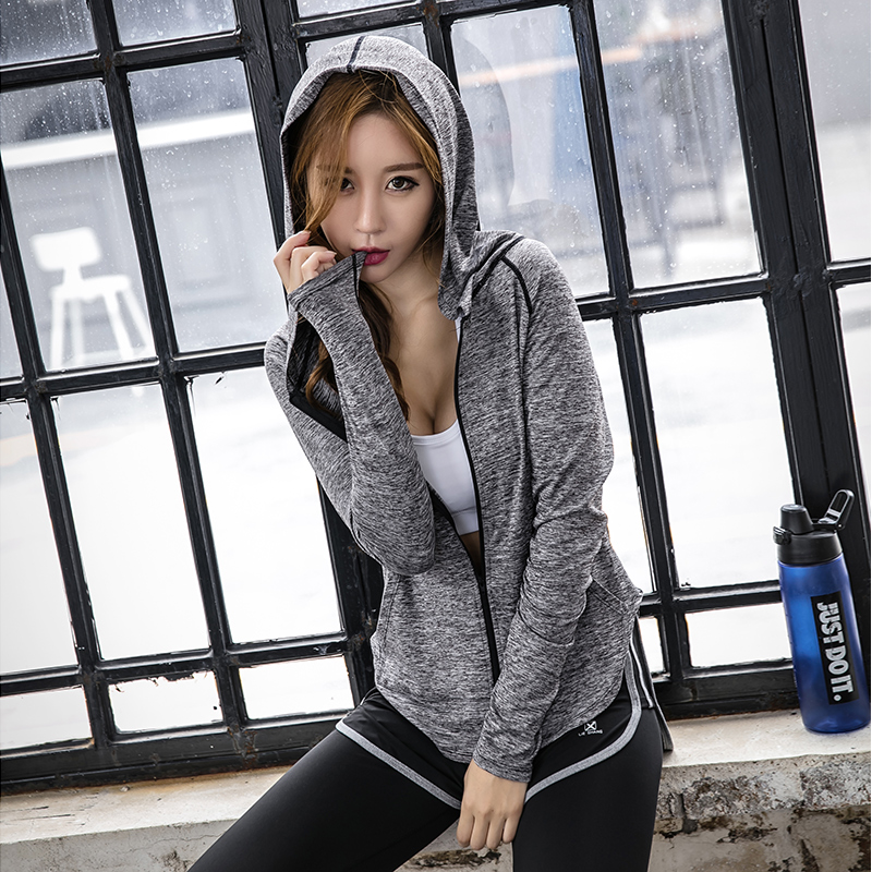 Yoga suit Autumn jacket Gym motion Easy Korean Edition Running clothes zipper coat Autumn and winterin the Sports/Yoga/Fitness/Fans supplies , Yoga , Yoga Clothing, Yoga jacket category - from Buy2taobao.com to provide professional Taobao agent buy service
