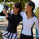 TOSWIM冲浪服女分体长袖长裤泳衣女防晒速干保守潜水服水母衣浮潜