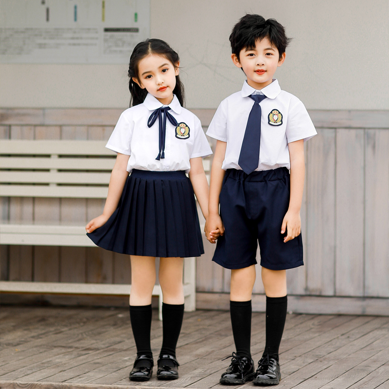 小学生校服夏装套装夏季韩版衬衣款儿童班服夏天幼儿园园服两件套