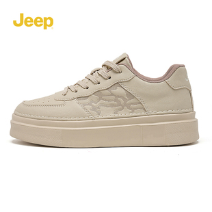 jeep吉普男鞋小白鞋休闲2024新款夏季透气薄款西裤运动板鞋男士鞋