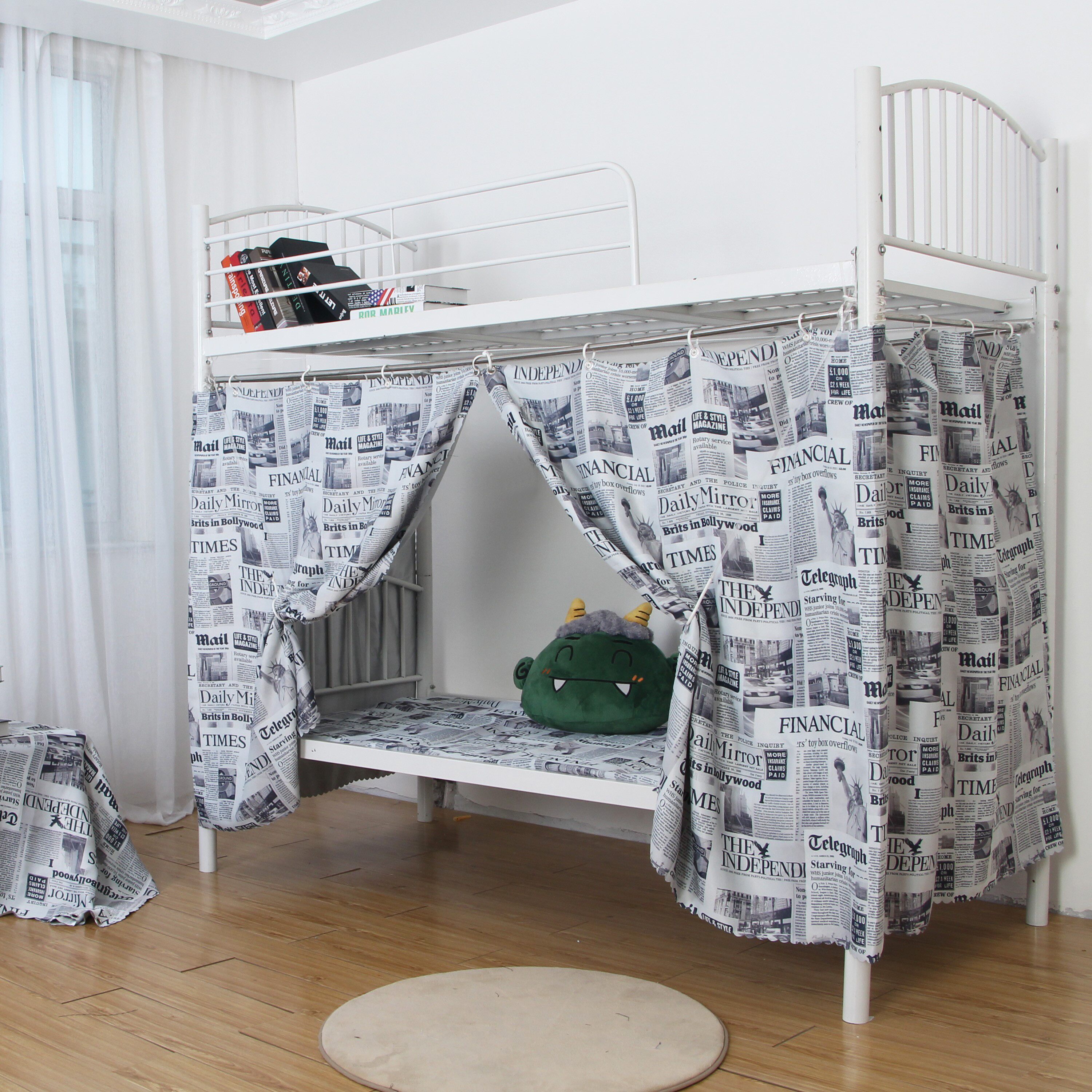 包邮 莘星堂大学生宿舍上铺床帘 寝室下铺物理遮光床幔 透气布宿舍床