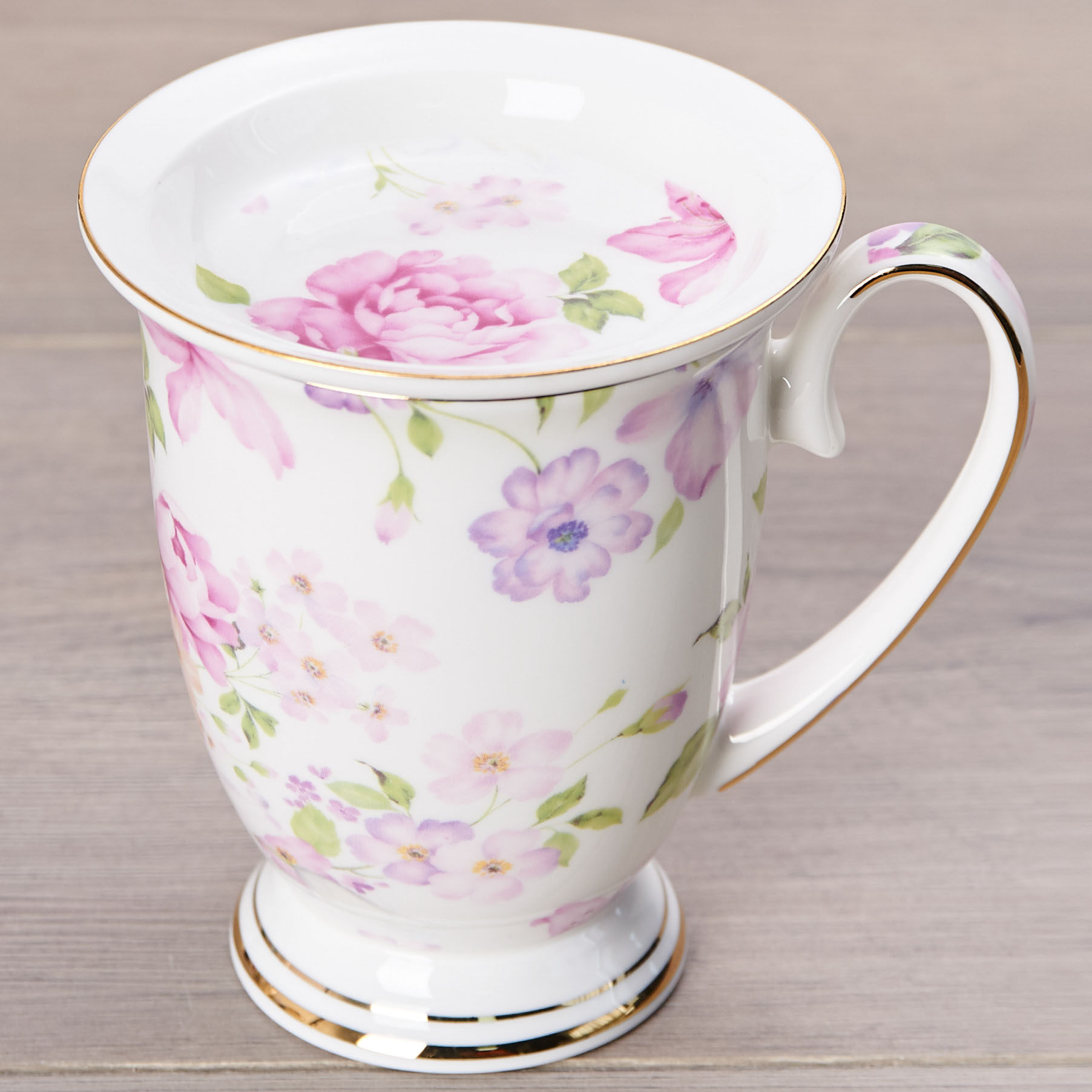 陶瓷杯子情侣早餐杯咖啡杯骨瓷牛奶水杯马克杯带盖喝水花茶杯