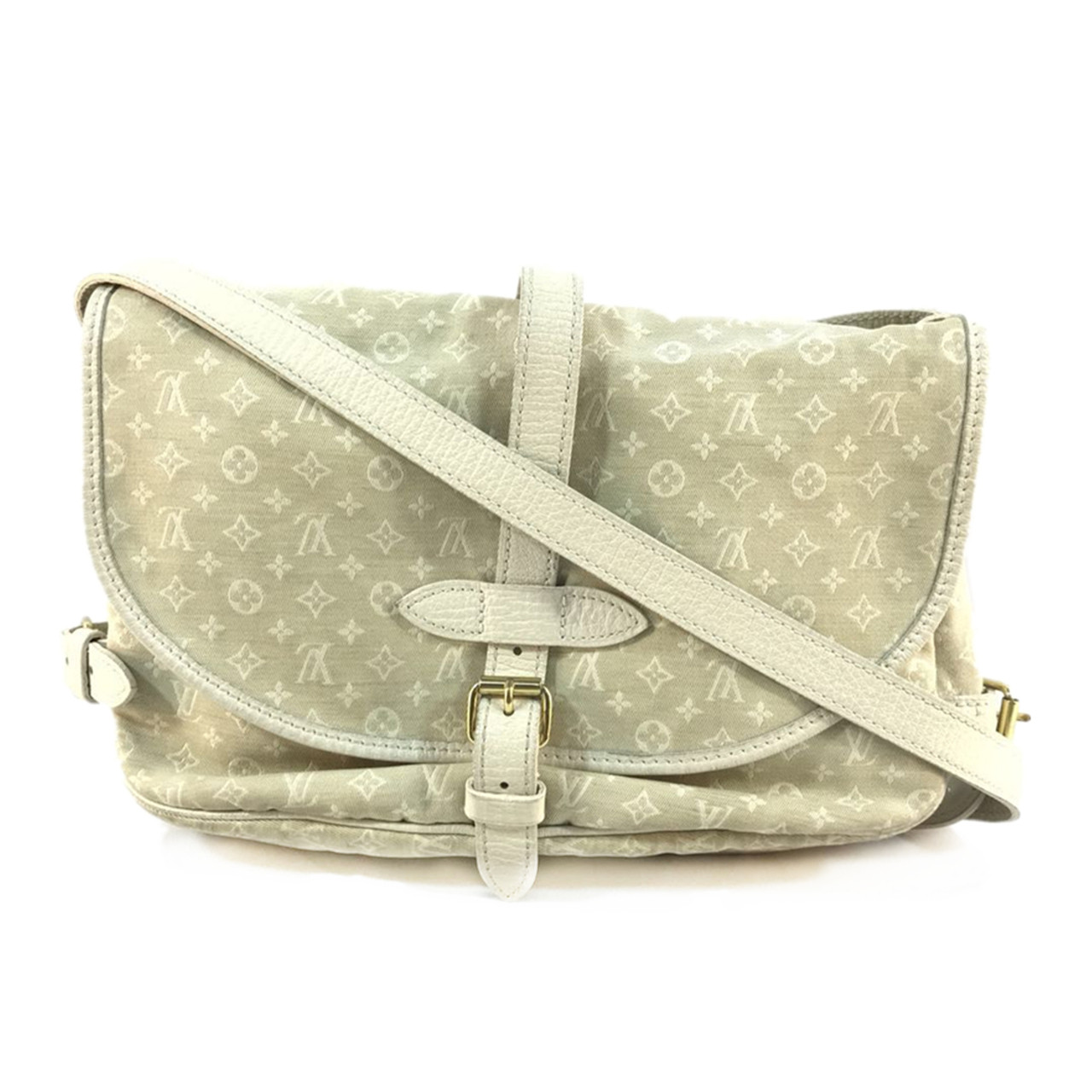 [9.0新]路易威登lv女士牛仔布白色老花双面款单肩挎包