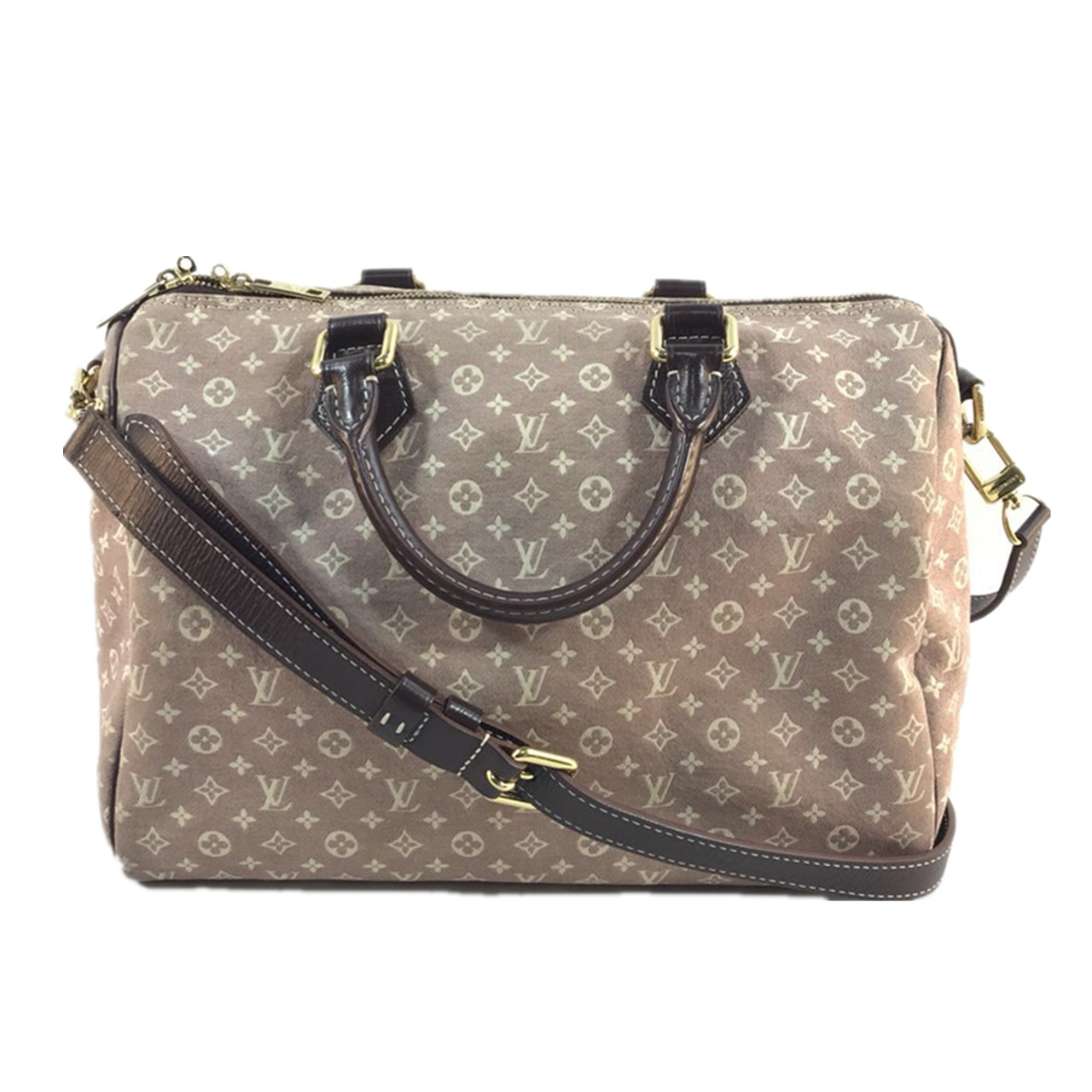 [9.0新]路易威登lv女士牛仔布老花speedy30肩带款单肩手拎包