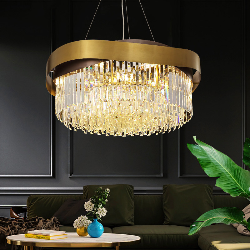 轻奢水晶吊灯后现代客厅简约艺术圆形装饰设计师个性创意样板间灯
