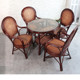 阳台桌椅真藤椅三五件套简约现代圆桌子组合小茶几室内外庭院腾椅