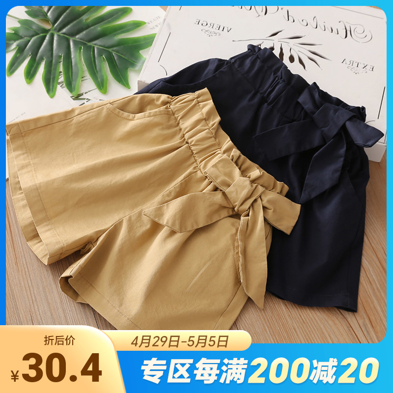 女童休闲短裤夏季2024新款童装儿童夏装蝴蝶结裤子外穿kz-c299