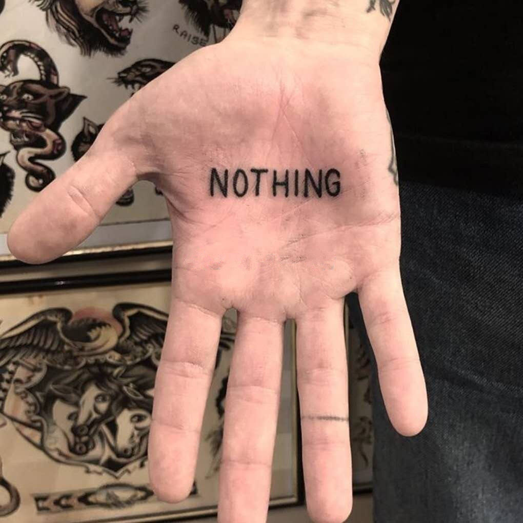 包邮 纹身贴防水男女持久小清新英文字母nothing 满9元包邮   现价