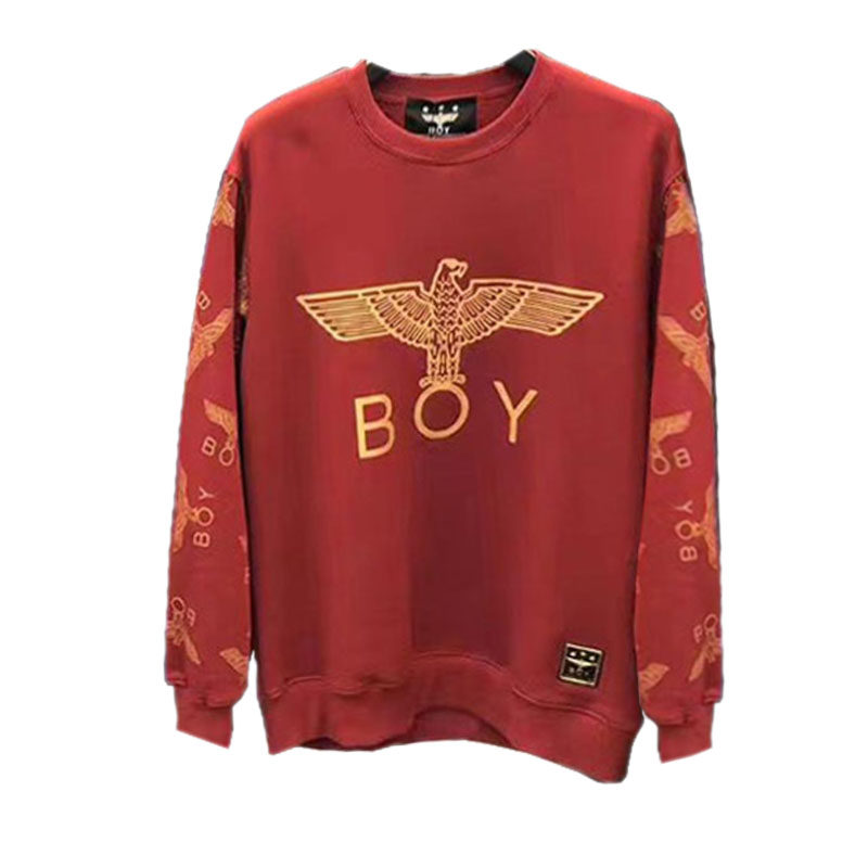 卫衣boy男女休闲宽松老鹰经典烫金纯棉圆领韩版正品专柜上衣外套