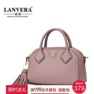 2020 coach早春貝殼包 LANVERA真皮女士包包2020新款女潮時尚手提貝殼包女包牛皮單肩包 2020款coach女包