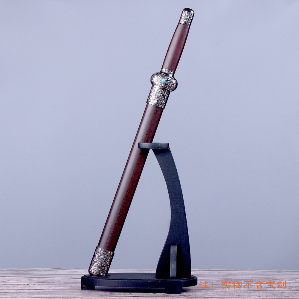 一折武器冷兵器_立式剑架剑托实木刀架宝剑武器兵器架底座武士冷兵器