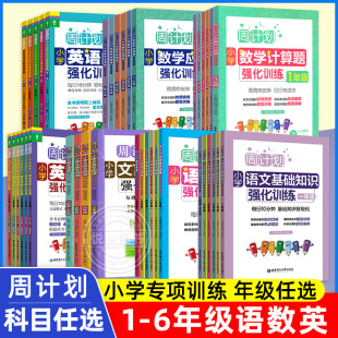 周计划一二年级三四五六年级数学应用题计算题几何题强化训练语文阅读强化训练100篇基础知识文言文阅读英语阅读听力强化训练100篇