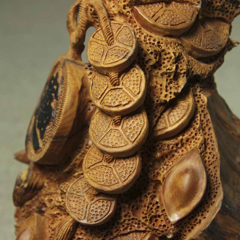 红豆杉 创意手工雕刻工艺品 鼠钱进宝家居办公送礼收藏品