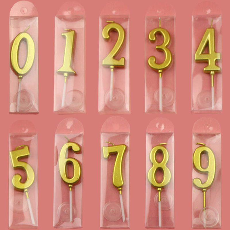 金色数字土豪金生日祝寿婚礼蜡烛