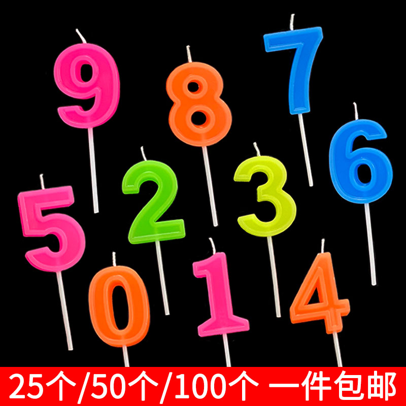 彩色数字生日蜡烛儿童周岁成人卡通蛋