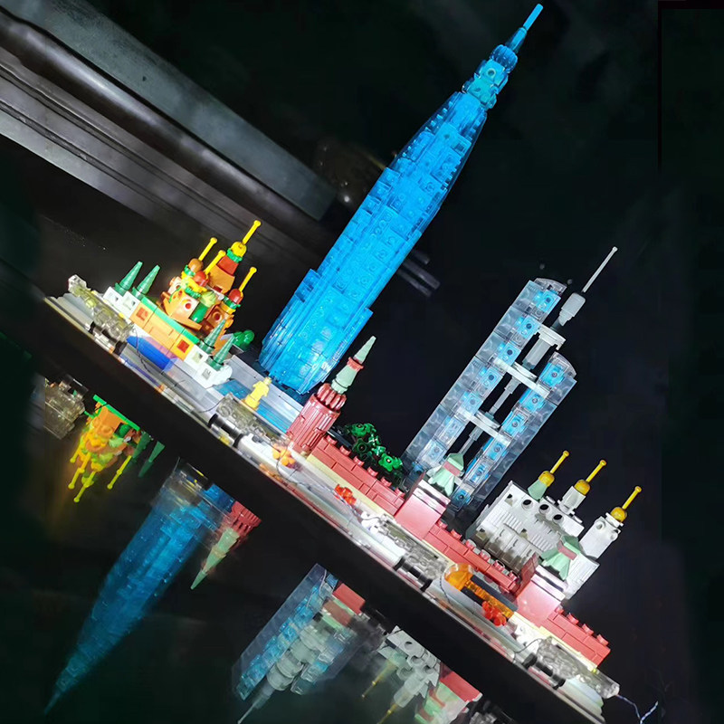 乐高天际线城市建筑拼装武汉广州塔积木模型成年高难度抗疫情玩具