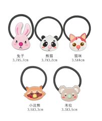 韩国进口发饰 韩版可爱卡通熊猫小兔子儿童发圈头绳橡筋女