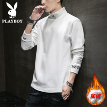 Playboy long sleeve t-shirt men's 2020 spring half high collar bottoming sweater fashion in autumn and winter