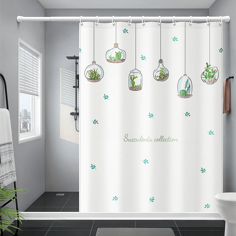 卫生间浴帘挡水帘浴间防水洗浴洗澡隔水帘浴室隔断帘子淋浴房拉帘