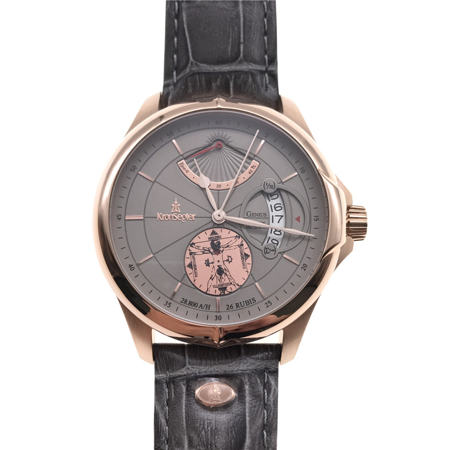 一元拍无保留[9.9新]坤格genius系列达芬奇纪念款自动机械男表