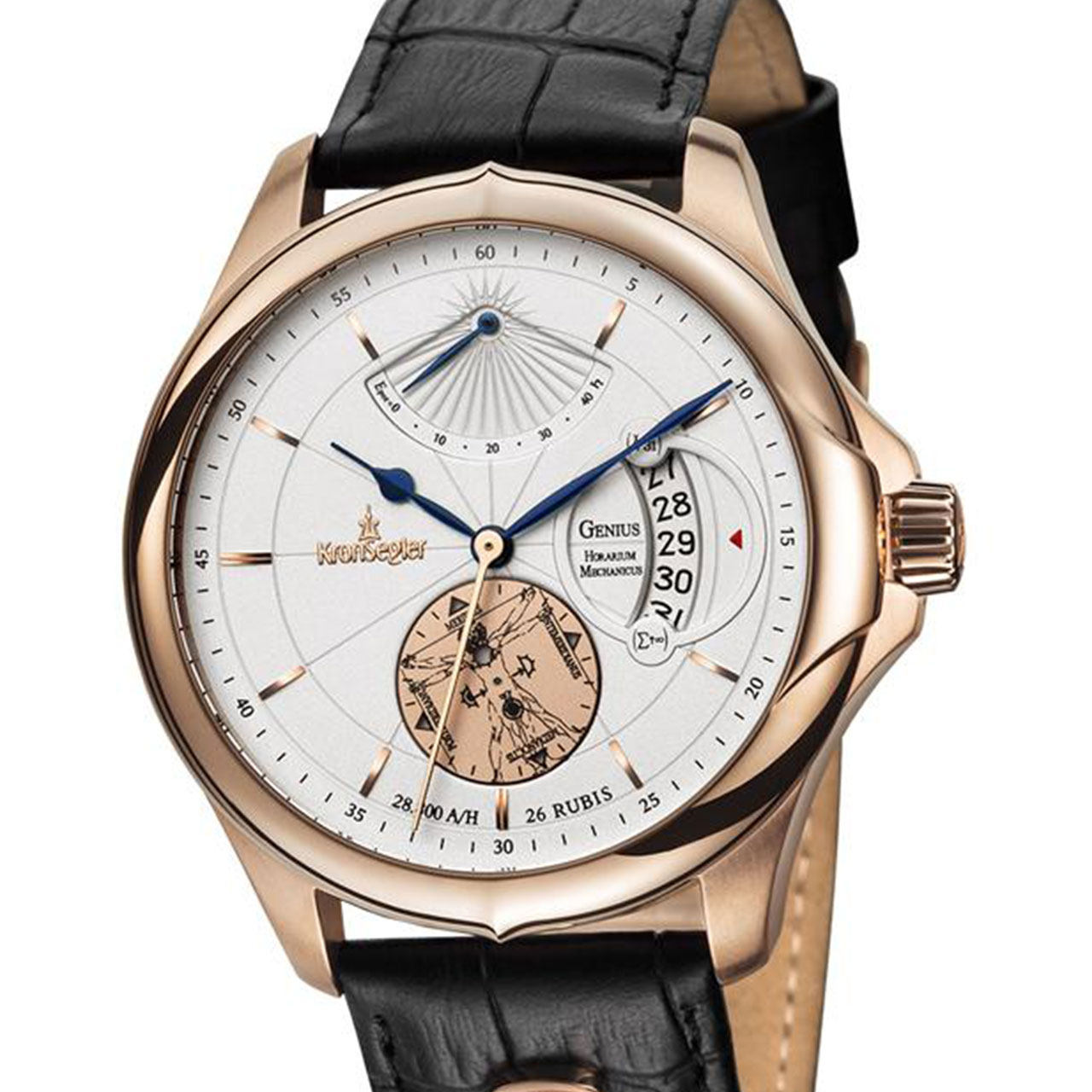 [9.9新]坤格genius系列达芬奇纪念款自动机械男表