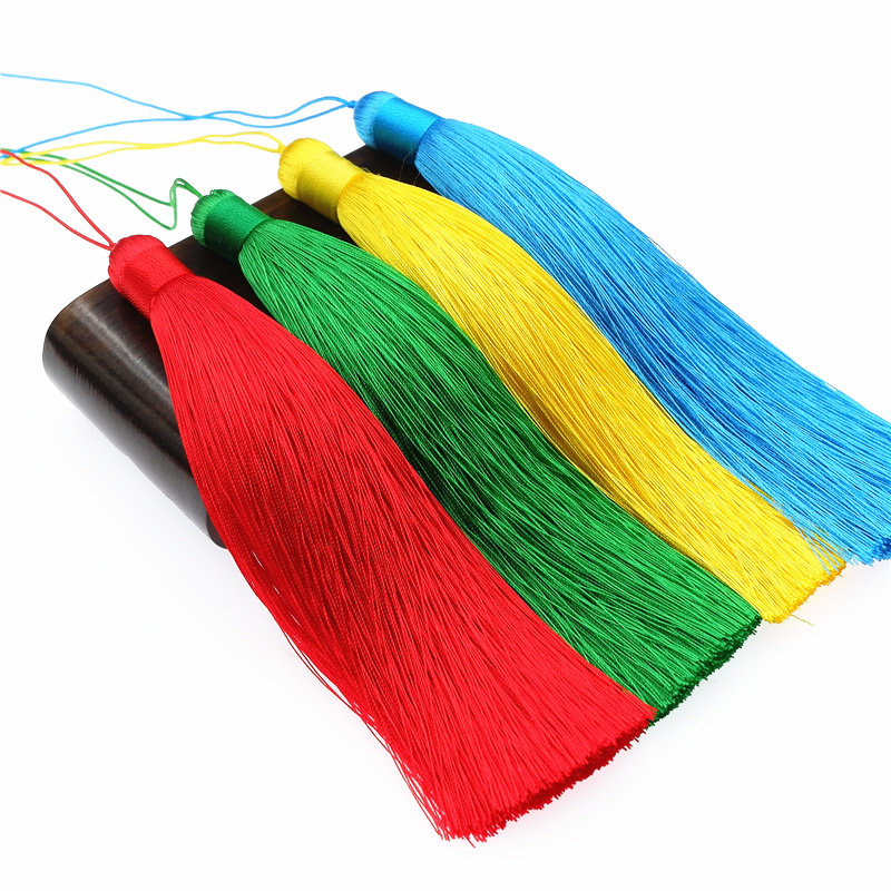 diy饰品配件 15cm长人造真丝中国结汽车挂件流苏穗子 书签吊穗