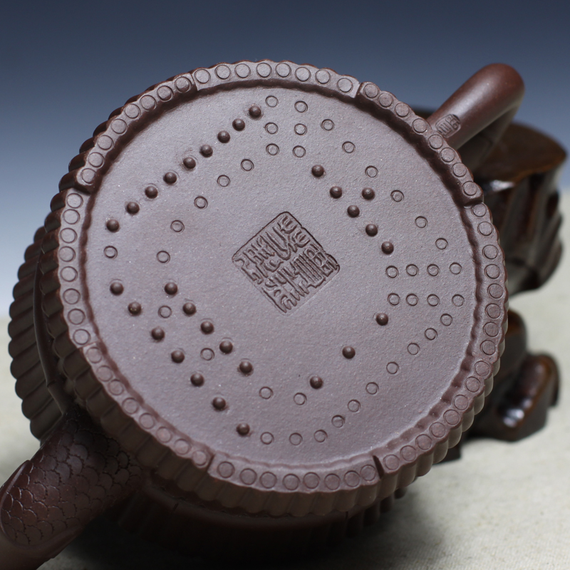 龙头一捆竹 高工贾益芳 原矿家藏老紫泥 高档名家紫砂壶